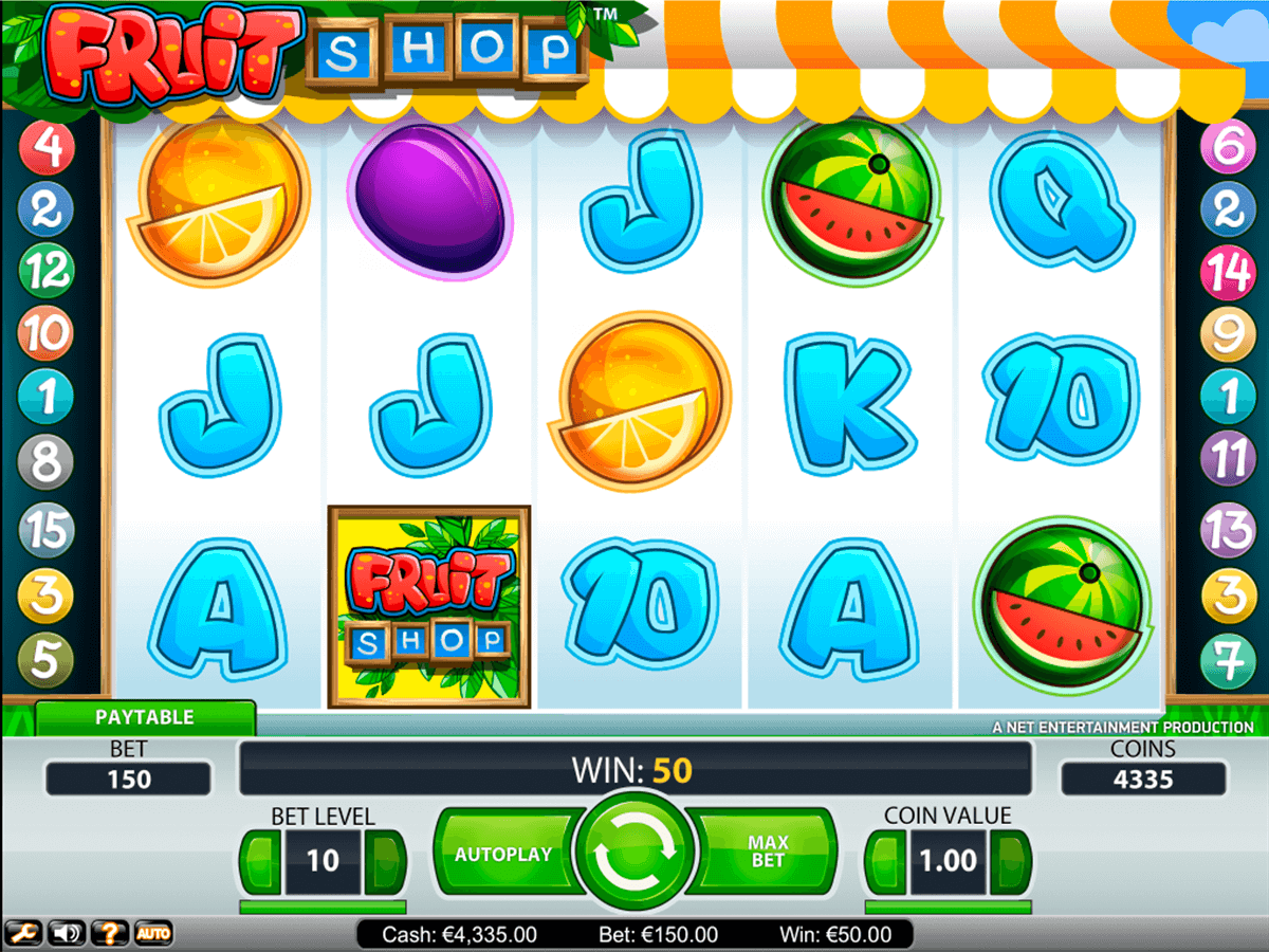 slot machine fruit shop