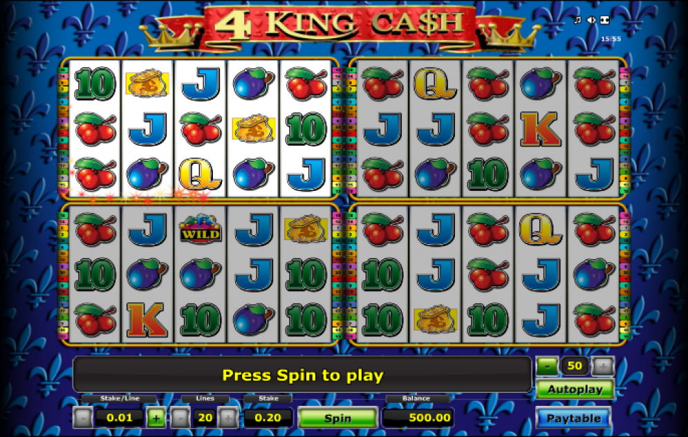 slot machine 4 king cash