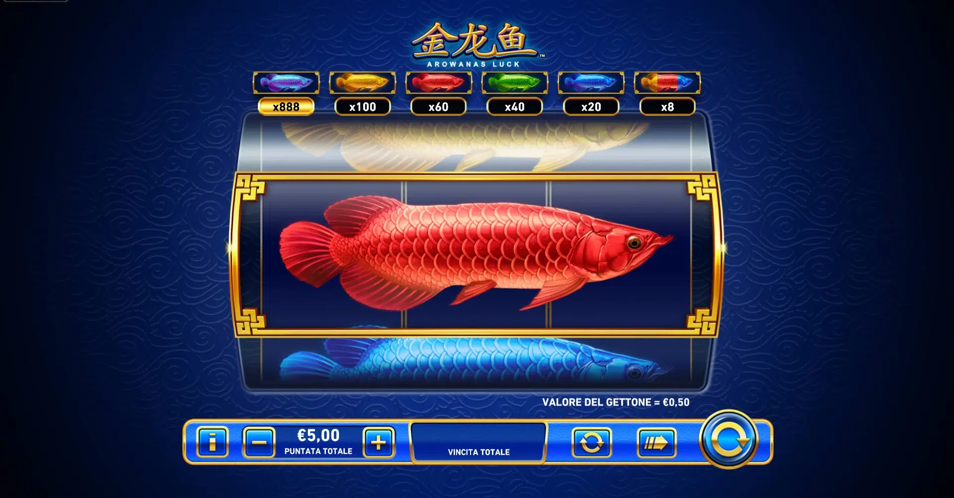 griglia Slot machine online Arowanas Luck