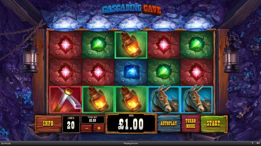 griglia Slot Machine Cascading Cave