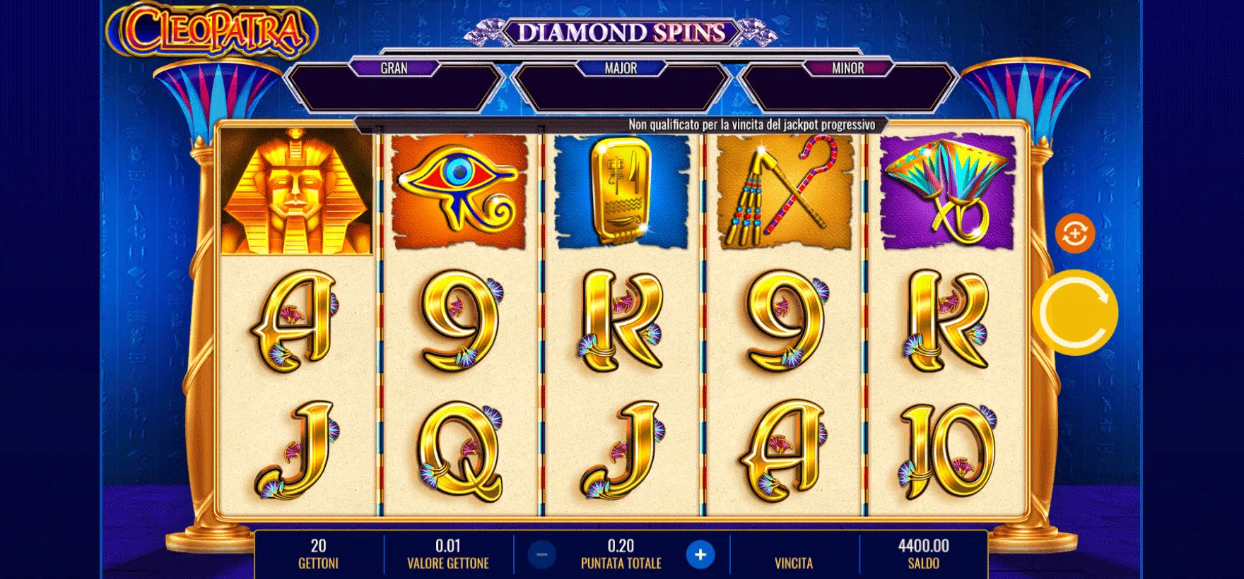 slot online cleopatra diamond spins